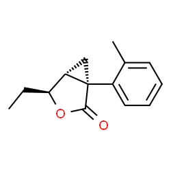 3-Oxabicyclo[3.1.0]hexan-2-one,4-ethyl-1-(2-methylphenyl)-,(1S,4S,5R)-(9CI)结构式