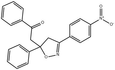 α-[3-(4-Nitrophenyl)-5-phenyl-2-isoxazolin-5-yl]acetophenone Structure