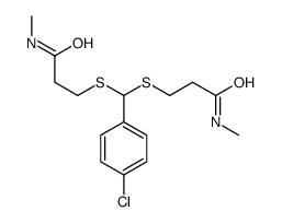 3-[(4-chlorophenyl)-[3-(methylamino)-3-oxopropyl]sulfanylmethyl]sulfanyl-N-methylpropanamide结构式