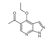 1-(4-ethoxy-1H-pyrazolo[3,4-b]pyridin-5-yl)ethanone结构式