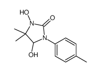 3,5-dihydroxy-4,4-dimethyl-1-(4-methylphenyl)imidazolidin-2-one结构式