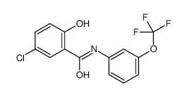 5-chloro-2-hydroxy-N-[3-(trifluoromethoxy)phenyl]benzamide结构式