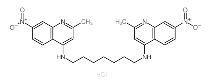 1,7-Heptanediamine,N,N'-bis(2-methyl-7-nitro-4-quinolinyl)-, dihydrochloride (9CI) Structure