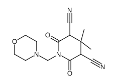 4,4-dimethyl-1-(morpholin-4-ylmethyl)-2,6-dioxopiperidine-3,5-dicarbonitrile Structure