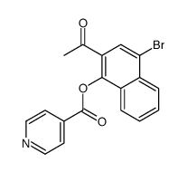 (2-acetyl-4-bromonaphthalen-1-yl) pyridine-4-carboxylate结构式