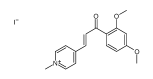 (E)-1-(2,4-dimethoxyphenyl)-3-(1-methylpyridin-1-ium-4-yl)prop-2-en-1-one,iodide Structure