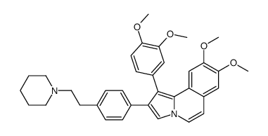 1-(3,4-dimethoxyphenyl)-8,9-dimethoxy-2-[4-(2-piperidin-1-ylethyl)phenyl]pyrrolo[2,1-a]isoquinoline结构式