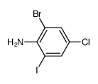 2-Bromo-4-chloro-6-iodoaniline structure