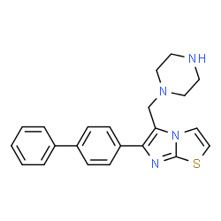 6-BIPHENYL-4-YL-5-PIPERAZIN-1-YLMETHYLIMIDAZO-[2,1-B]THIAZOLE structure