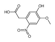 (5-hydroxy-4-methoxy-2-nitro-phenyl)-acetic acid结构式