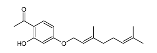 1-(4-{[(2E)-3,7-dimethylocta-2,6-dienyl]oxy}-2-hydroxyphenyl)ethanone结构式