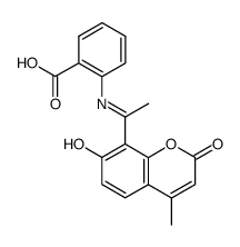 N-(4-methyl-7-hydroxy-8-aceto-coumarinylidene)anthranilic acid结构式