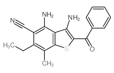 3,4-diamino-2-benzoyl-6-ethyl-7-methyl-benzothiophene-5-carbonitrile picture