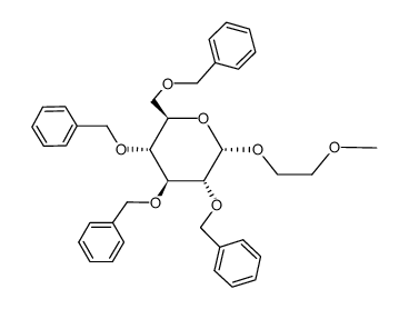 2-methoxyethyl 2,3,4,6-tetra-O-benzyl-α-D-glucopyranoside Structure