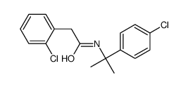 2-(2-chlorophenyl)-N-[2-(4-chlorophenyl)propan-2-yl]acetamide结构式