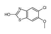 2(3H)-Benzothiazolone, 5-chloro-6-methoxy-结构式