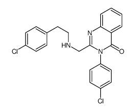 3-(4-chlorophenyl)-2-[[2-(4-chlorophenyl)ethylamino]methyl]quinazolin-4-one结构式