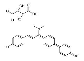 (E)-[γ-(4'-bromo[1,1'-biphenyl]-4-yl)-4-chlorocinnamyl]dimethylammonium hydrogen [R-(R*,R*)]-tartrate结构式