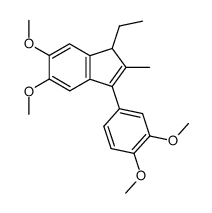 1-ethyl-3-(3,4-dimethoxy-phenyl)-5,6-dimethoxy-2-methyl-indene Structure