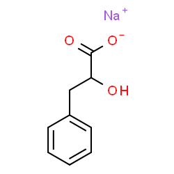 Benzenepropanoic acid, alpha-hydroxy-, sodium salt Structure