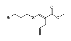 2-[1-(3-Bromo-propylsulfanyl)-meth-(E)-ylidene]-pent-4-enoic acid methyl ester Structure