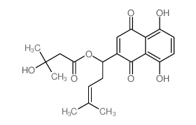 Alkannin-.beta.-hydroxyisovalerate Structure