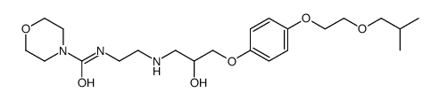 N-[2-[[2-hydroxy-3-[4-[2-(2-methylpropoxy)ethoxy]phenoxy]propyl]amino]ethyl]morpholine-4-carboxamide结构式