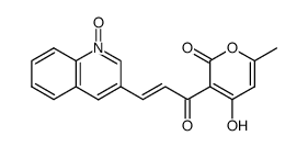 3-<3-(4-Hydroxy-6-methyl-2-oxo-3-pyranyl)-3-oxo-1-propenyl>-chinolin-1-oxid结构式