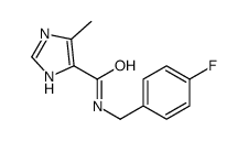 N-[(4-fluorophenyl)methyl]-5-methyl-1H-imidazole-4-carboxamide结构式