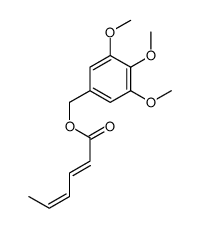 (3,4,5-trimethoxyphenyl)methyl hexa-2,4-dienoate结构式