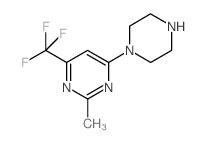 2-methyl-4-piperazin-1-yl-6-(trifluoromethyl)pyrimidine(SALTDATA: FREE) structure