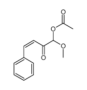 (1-methoxy-2-oxo-4-phenylbut-3-enyl) acetate Structure