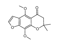 4,9-dimethoxy-7,7-dimethyl-6,7-dihydrofuro[3,2-g]chromen-5-one结构式