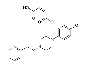 1-(4-Chloro-phenyl)-4-(2-pyridin-2-yl-ethyl)-piperazine; compound with (Z)-but-2-enedioic acid Structure