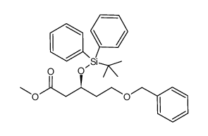 (+)-5-benzyloxy-3-(tert-butyl-diphenyl-silanyloxy)-methyl pentanoate Structure