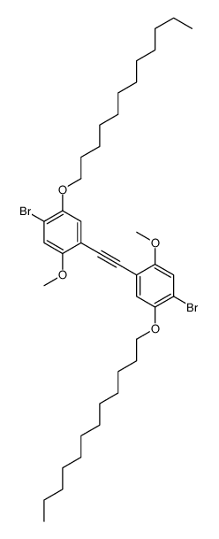 1-bromo-4-[2-(4-bromo-5-dodecoxy-2-methoxyphenyl)ethynyl]-2-dodecoxy-5-methoxybenzene结构式