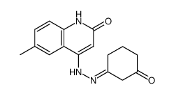 6-methyl-4-(2-(3-oxocyclohexylidene)hydrazinyl)quinolin-2(1H)-one结构式