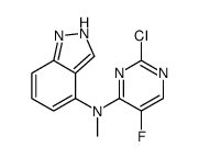 N-(2-chloro-5-fluoropyrimidin-4-yl)-N-methyl-1H-indazol-4-amine Structure