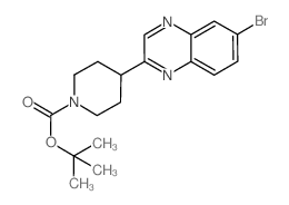 tert-butyl 4-(6-bromoquinoxalin-2-yl)piperidine-1-carboxylate Structure