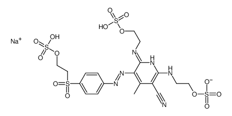 4-methyl-2,6-bis[[2-(sulphooxy)ethyl]amino]-5-[[4-[[2-(sulphooxy)ethyl]sulphonyl]phenyl]azo]nicotinonitrile, sodium salt结构式