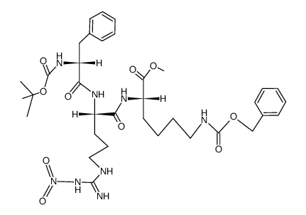 Boc-D-Phe-Arg(NO2)-Lys(Z)-OMe Structure