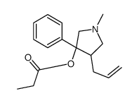 1-methyl-3-phenyl-4-prop-2-enyl-pyrrolidin-3-ol, propanoate结构式