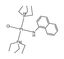 trans-chloro(1-naphthylamido)bis(triethylphosphine)platinum(II)结构式