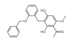 5-C-(o-Benzyloxybenzyl)-4,6-dihydroxy-2-methoxyacetophenone Structure