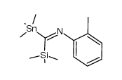 2-methyl-N-((trimethylsilyl)(trimethylstannyl)methylene)aniline结构式