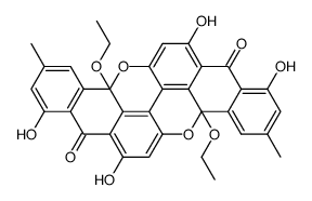 4b,12b-Diethoxy-4b,12b-dihydro-1,7,9,15-tetrahydroxy-3,11-dimethyldibenzo[a,j]-peri-xanthenoxanthene-8,16-dione picture