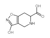 3-hydroxy-4,5,6,7-tetrahydroisoxazolo(4,5-c)pyridine-6-carboxylic acid结构式