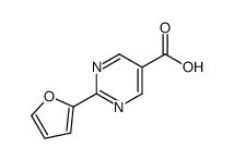 2-(furan-2-yl)pyrimidine-5-carboxylic acid结构式