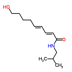 (2E,4E)-9-Hydroxy-N-isobutyl-2,4-nonadienamide Structure