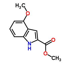 Methyl 4-methoxy-1H-indole-2-carboxylate结构式